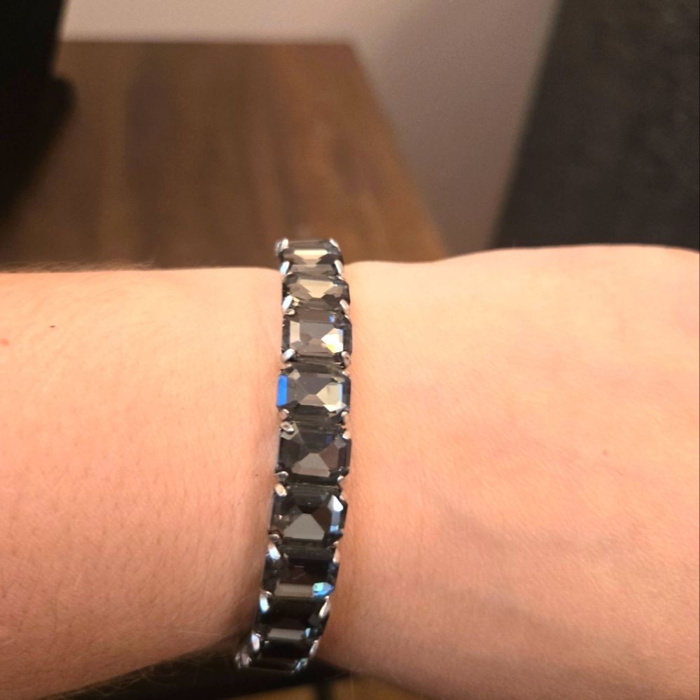 Black Crystal Stretch Bracelet